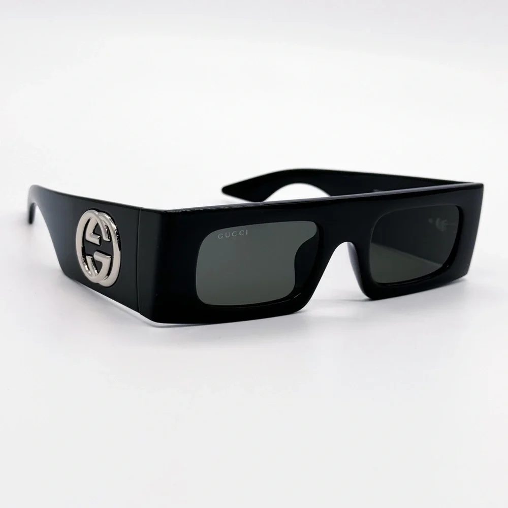 NEW GUCCI GG1646S 001 SQUARE BLACK GREY WOMEN SUNGLASSES GUCCI